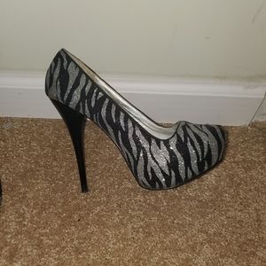 Sparkly Zebra Pumps